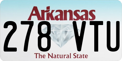 AR license plate 278VTU
