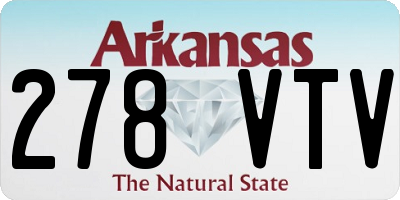 AR license plate 278VTV