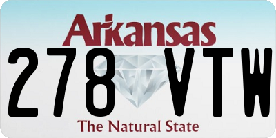 AR license plate 278VTW