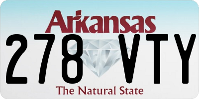 AR license plate 278VTY