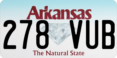 AR license plate 278VUB