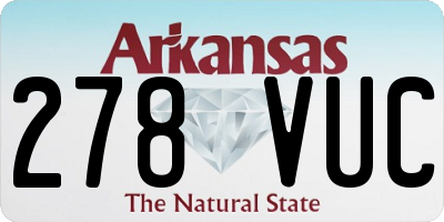 AR license plate 278VUC
