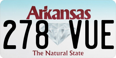 AR license plate 278VUE