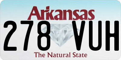 AR license plate 278VUH