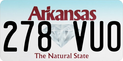 AR license plate 278VUO