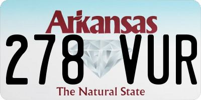 AR license plate 278VUR