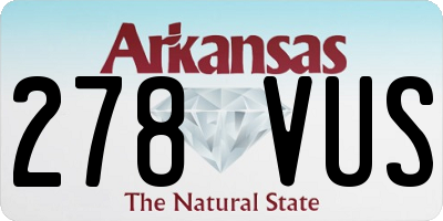 AR license plate 278VUS