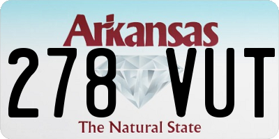 AR license plate 278VUT
