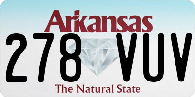 AR license plate 278VUV