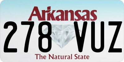 AR license plate 278VUZ