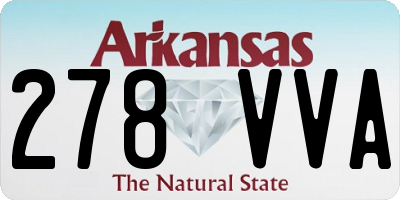 AR license plate 278VVA