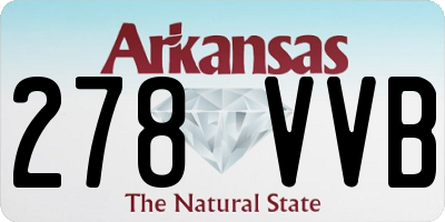 AR license plate 278VVB