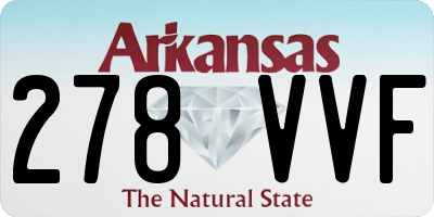 AR license plate 278VVF