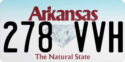 AR license plate 278VVH