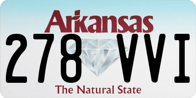 AR license plate 278VVI