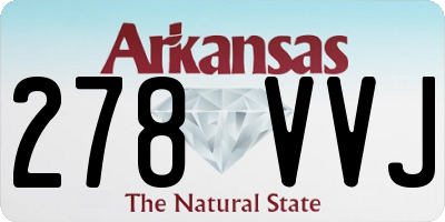 AR license plate 278VVJ