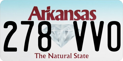 AR license plate 278VVO