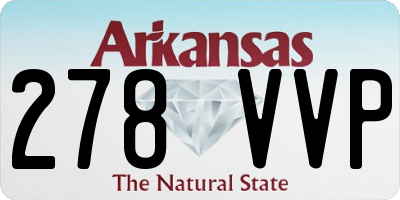 AR license plate 278VVP