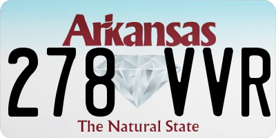 AR license plate 278VVR