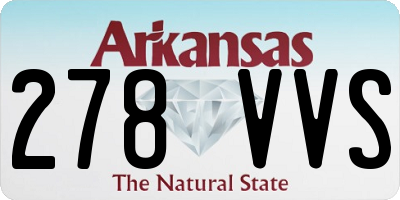 AR license plate 278VVS