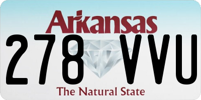 AR license plate 278VVU
