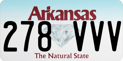 AR license plate 278VVV