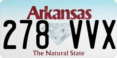 AR license plate 278VVX