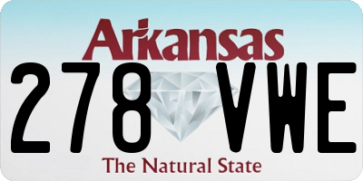AR license plate 278VWE