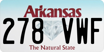 AR license plate 278VWF