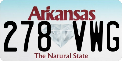 AR license plate 278VWG