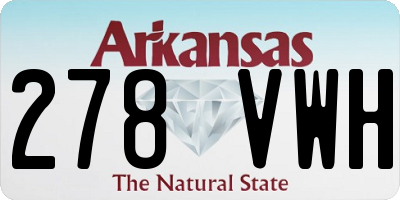 AR license plate 278VWH