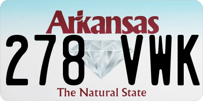 AR license plate 278VWK
