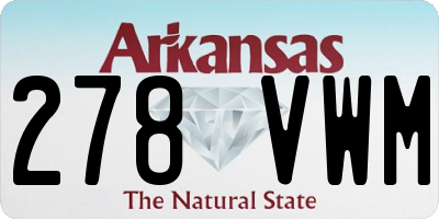 AR license plate 278VWM