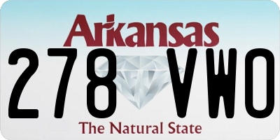 AR license plate 278VWO