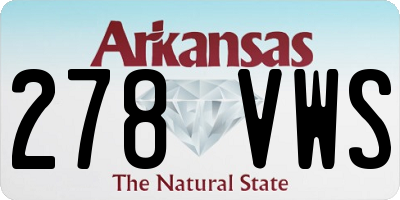 AR license plate 278VWS