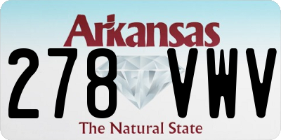 AR license plate 278VWV