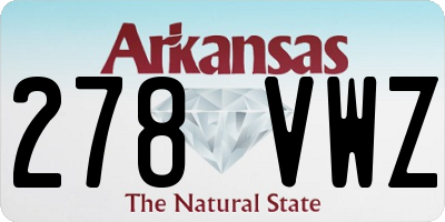 AR license plate 278VWZ