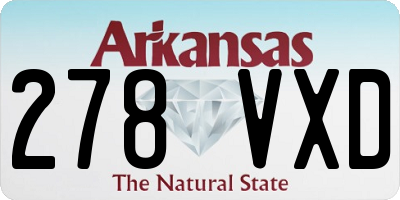 AR license plate 278VXD
