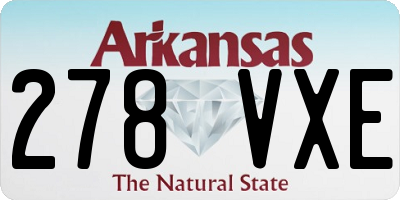 AR license plate 278VXE