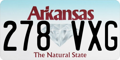 AR license plate 278VXG