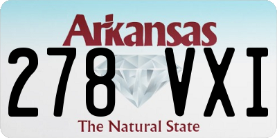 AR license plate 278VXI