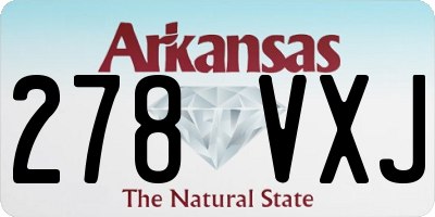 AR license plate 278VXJ