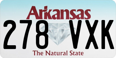 AR license plate 278VXK