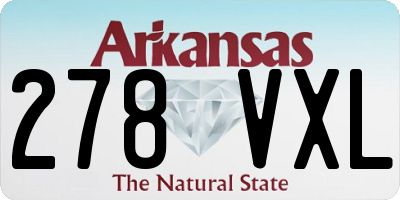 AR license plate 278VXL