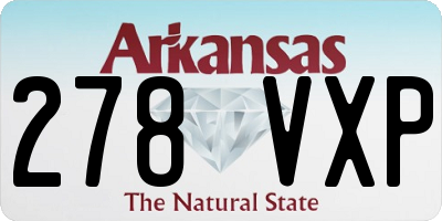 AR license plate 278VXP