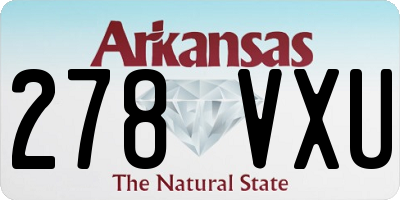 AR license plate 278VXU