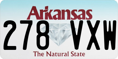 AR license plate 278VXW