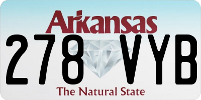 AR license plate 278VYB