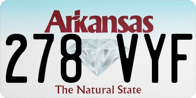 AR license plate 278VYF