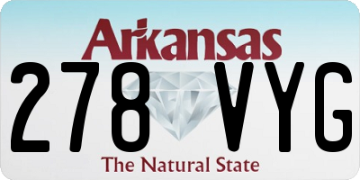 AR license plate 278VYG